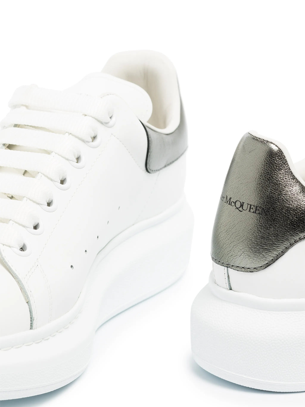 Alexander McQueen Oversized metallic leather sneakers