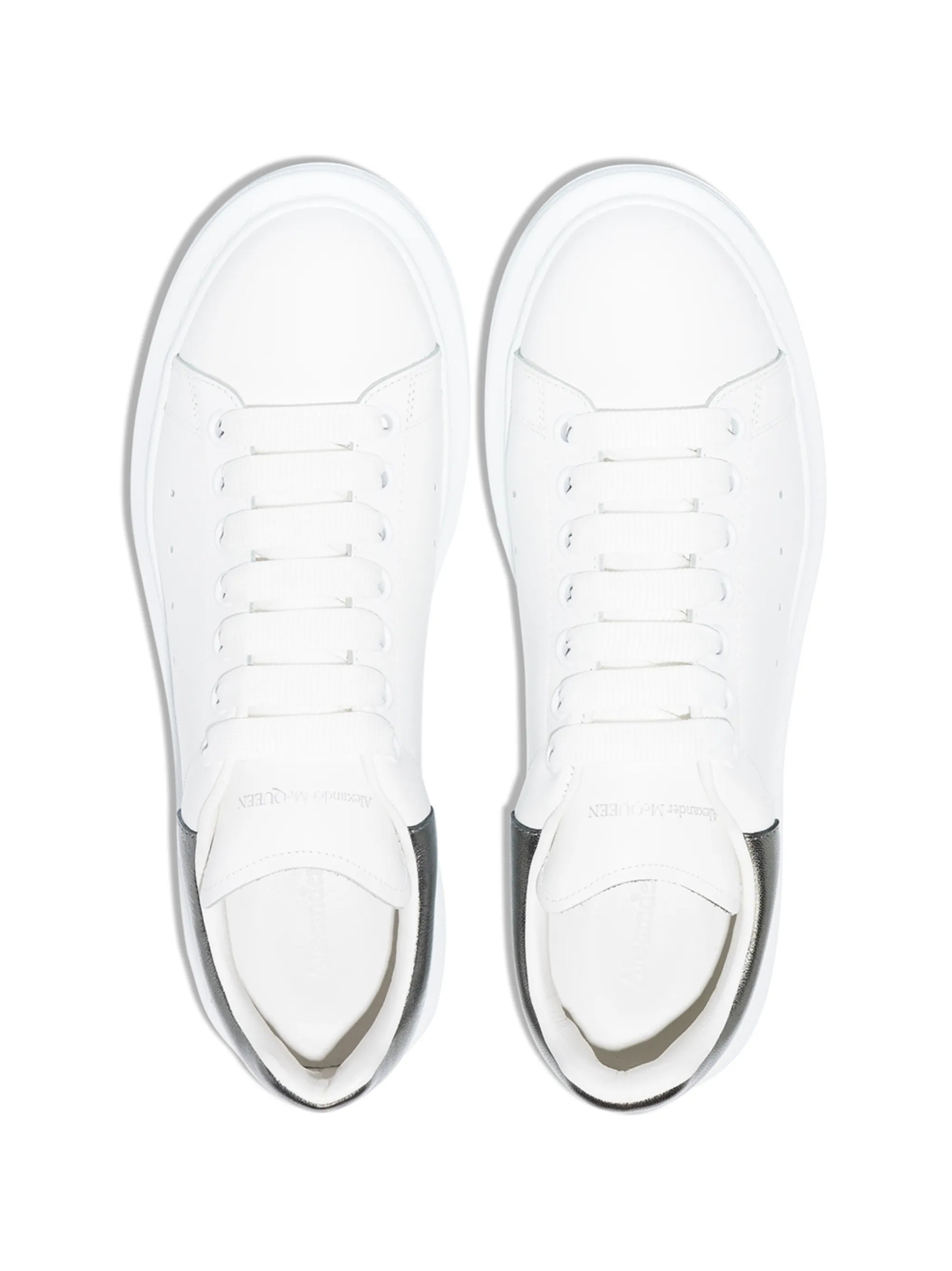 Alexander McQueen Oversized metallic leather sneakers